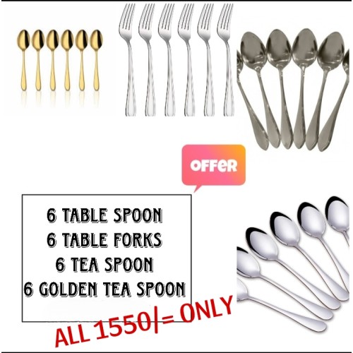 24 Pcs stainless Steel spoon set