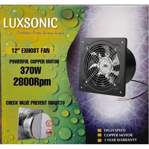 LUXSONIC INDUSTRYAL EXHOST FAN 12"